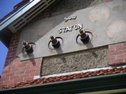 Front facade showing high voltage insulators