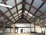 Shearing shed reroofed interior view