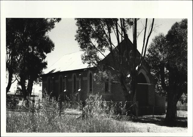 Left corner elevation of church