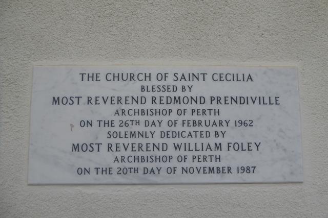 St Cecilia's Church Foundation Stone