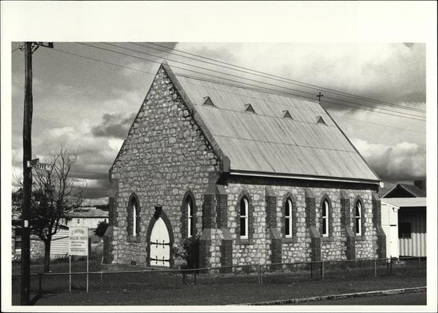 Front corner elevation of church