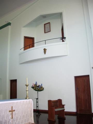 Interior gallery in the south wall of the chancel