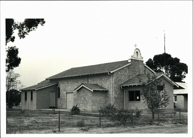 Front corner elevation of church