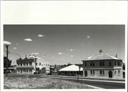 Streetscape view of buildings