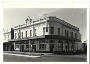 Front corner elevation of building