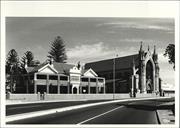 Front corner elevation of the Basilica and Presbytery
