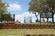 View of cemetery from carpark