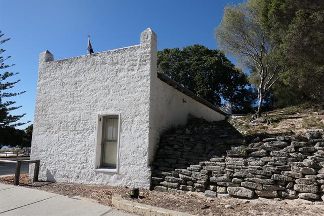 Salt Store, rear and side elevation