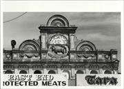 Detail of pediment on shop front