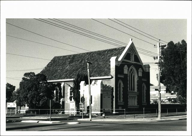 Front corner elevation of church