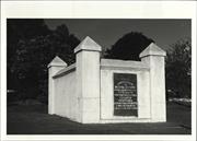Angled front elevation of memorial