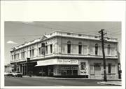 Front corner elevation of building