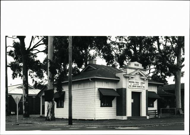 Front corner elevation of building