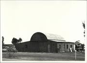 Front elevation of large garage
