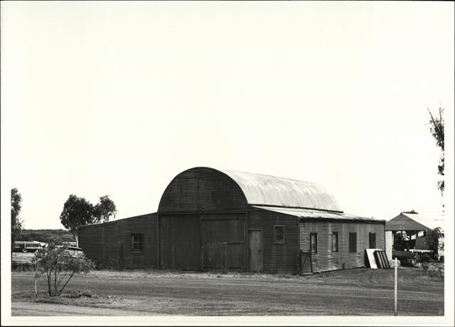 Front elevation of large garage