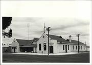 Front corner elevation of building