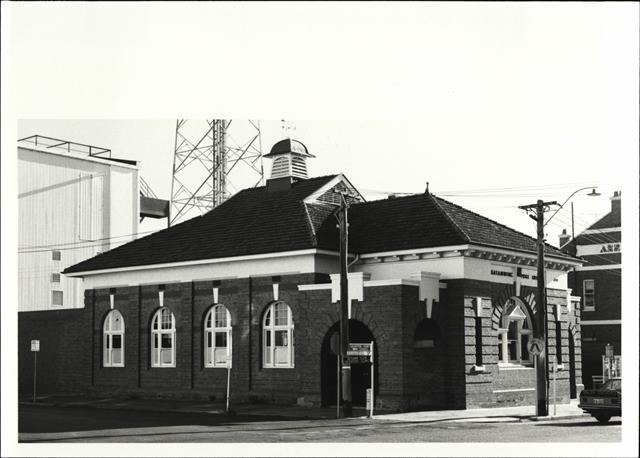 Corner elevation of building