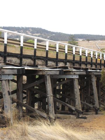 View along the bridge from the side