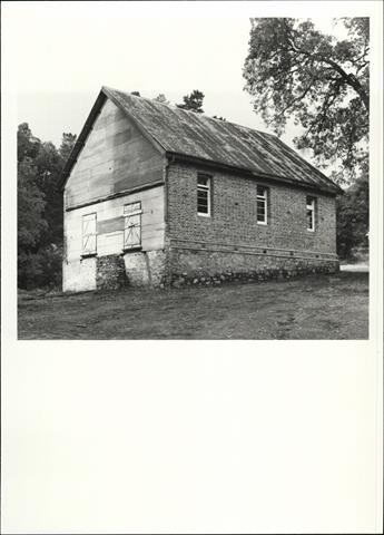 Rear corner elevation of building