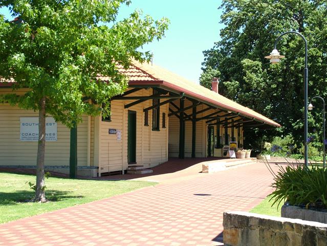 Station building from South West oaktree in background